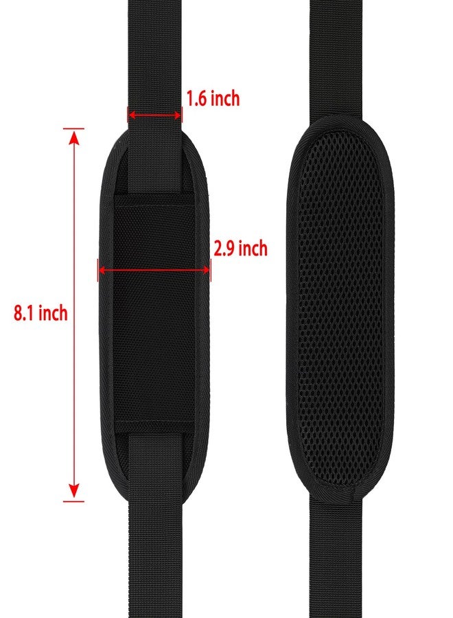 Taygeer Shoulder Strap, 52" Universal Replacement Laptop Shoulder Strap Luggage Duffel Bag Strap Adjustable Comfortable Belt with Metal Hooks for Briefcase Computer Messenger Bag Laptop Case, Black - Image 3